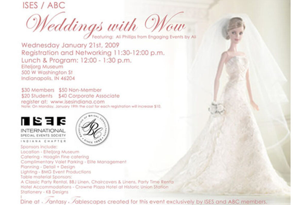 Ali Phillips Speaking today at ISES/ABC Weddings That Wow! in Indianapolis