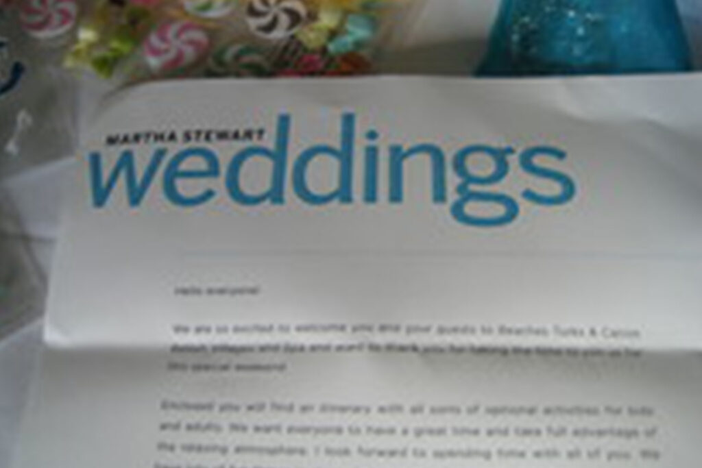 Sandals Weddings by Martha Stewart, Beaches Turks and Caicos