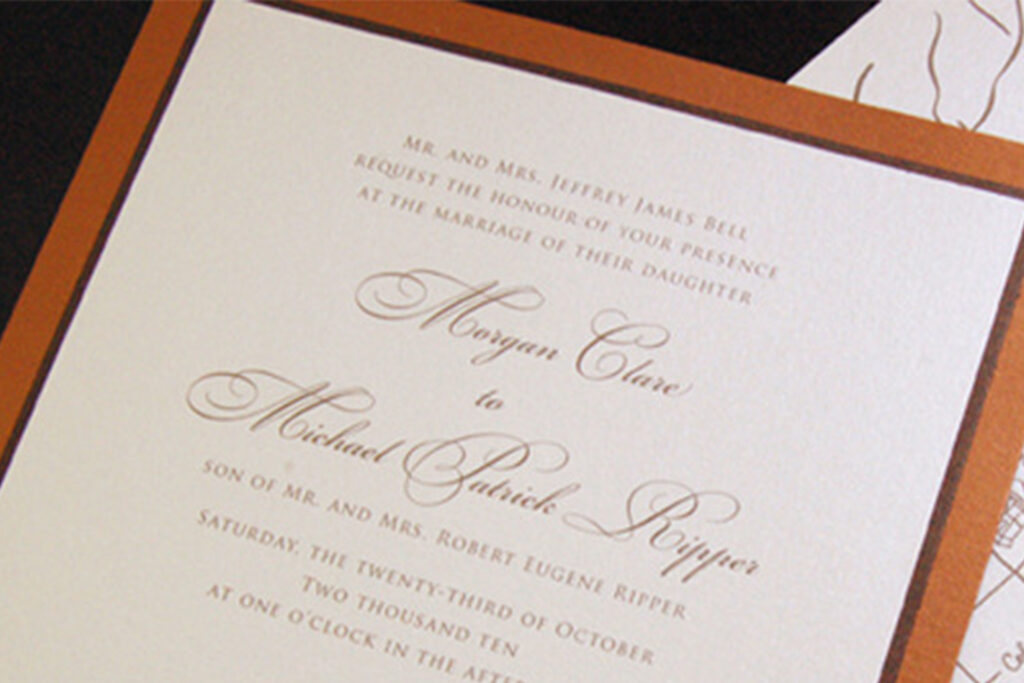 How to spell Honor on Wedding Invitation