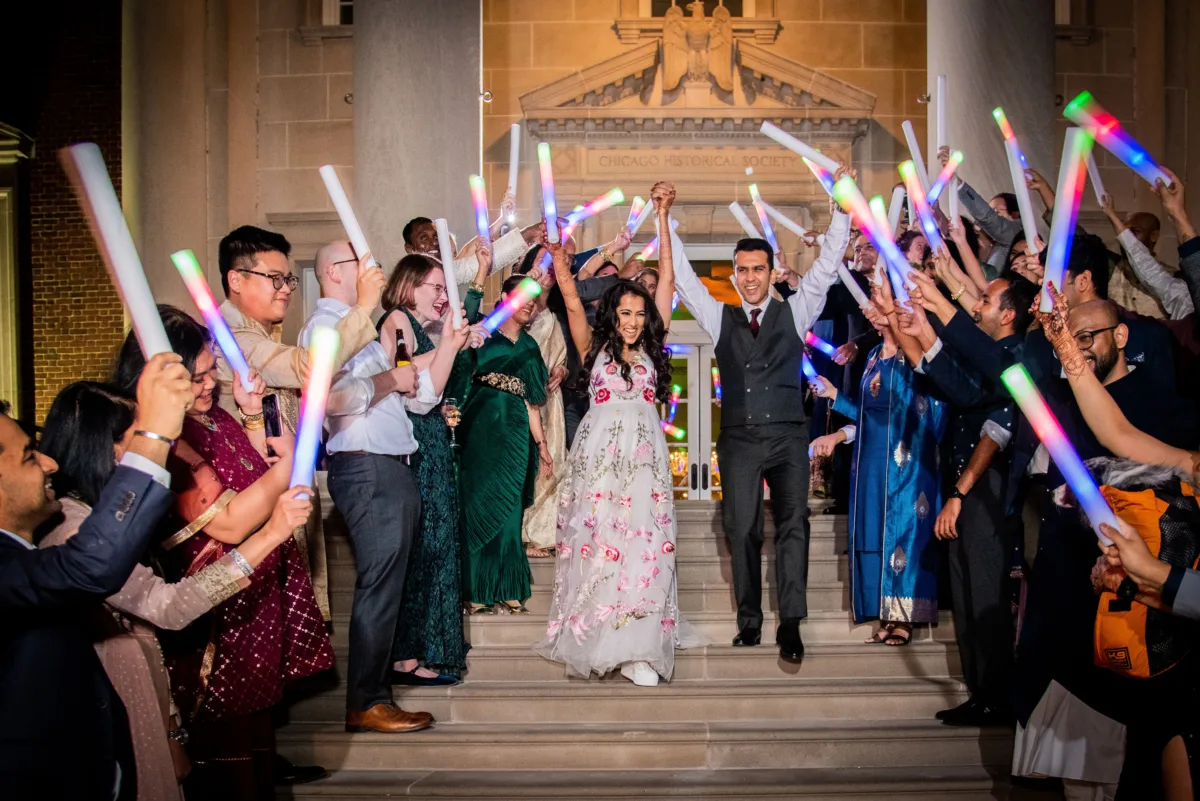 Glow Sticks for Wedding Exit Chicago Ali Phillips 1
