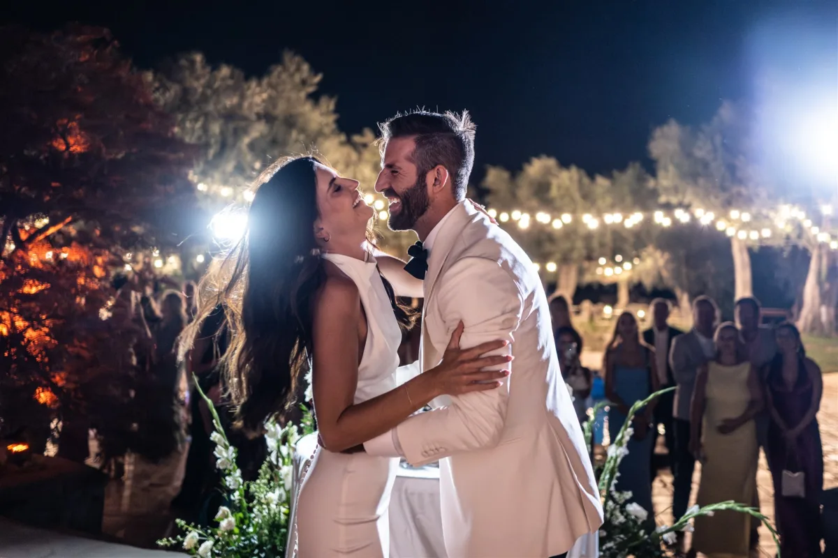 amalfi coast wedding planning engaging events ali sorrento italy first dance - An Effortless Amalfi Coast Celebration Bride and groom sharing their first dance at an elegant Amalfi Coast wedding in Sorrento Italy, planned by Engaging Events by Ali at Capo Santa Fortunata venue